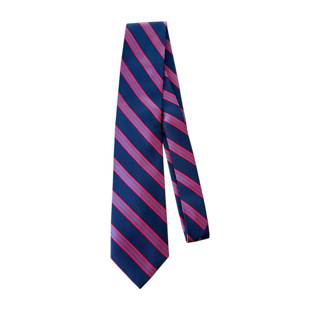 J Crew Mens The Silk Tie Striped Blue Red Business Church Wedding School‎
